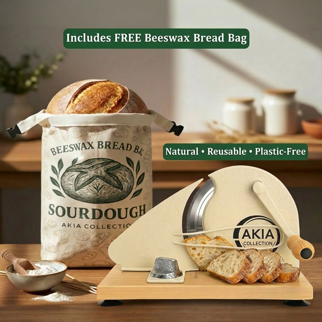 Manual Bread Slicer: Adjustable Thickness for Homemade Bread