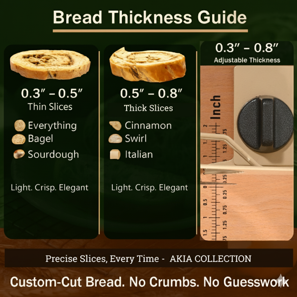 Manual Bread Slicer: Adjustable Thickness for Homemade Bread