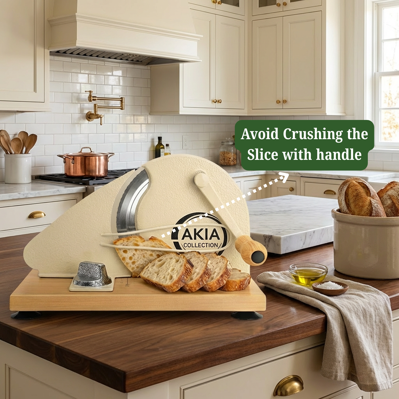 Manual Bread Slicer: Adjustable Thickness for Homemade Bread