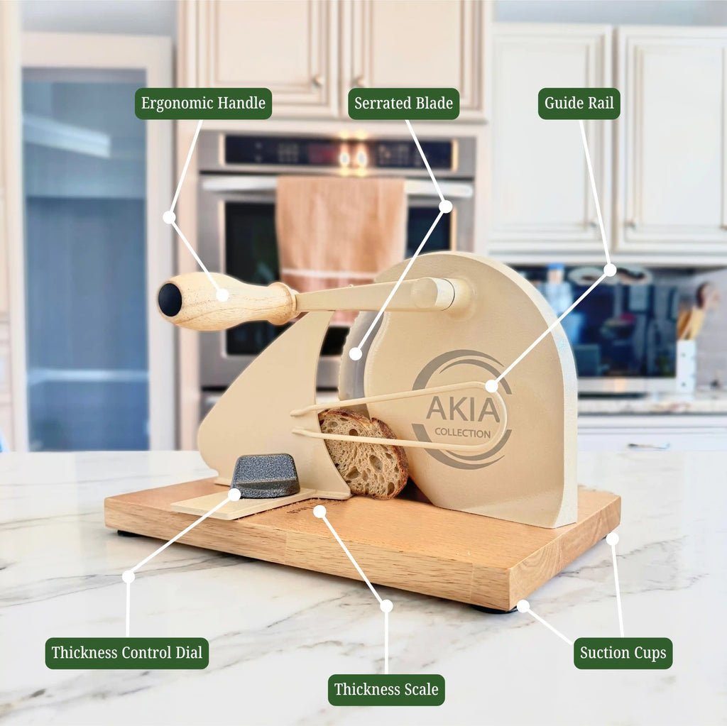 Manual Bread Slicer: Adjustable Thickness for Homemade Bread