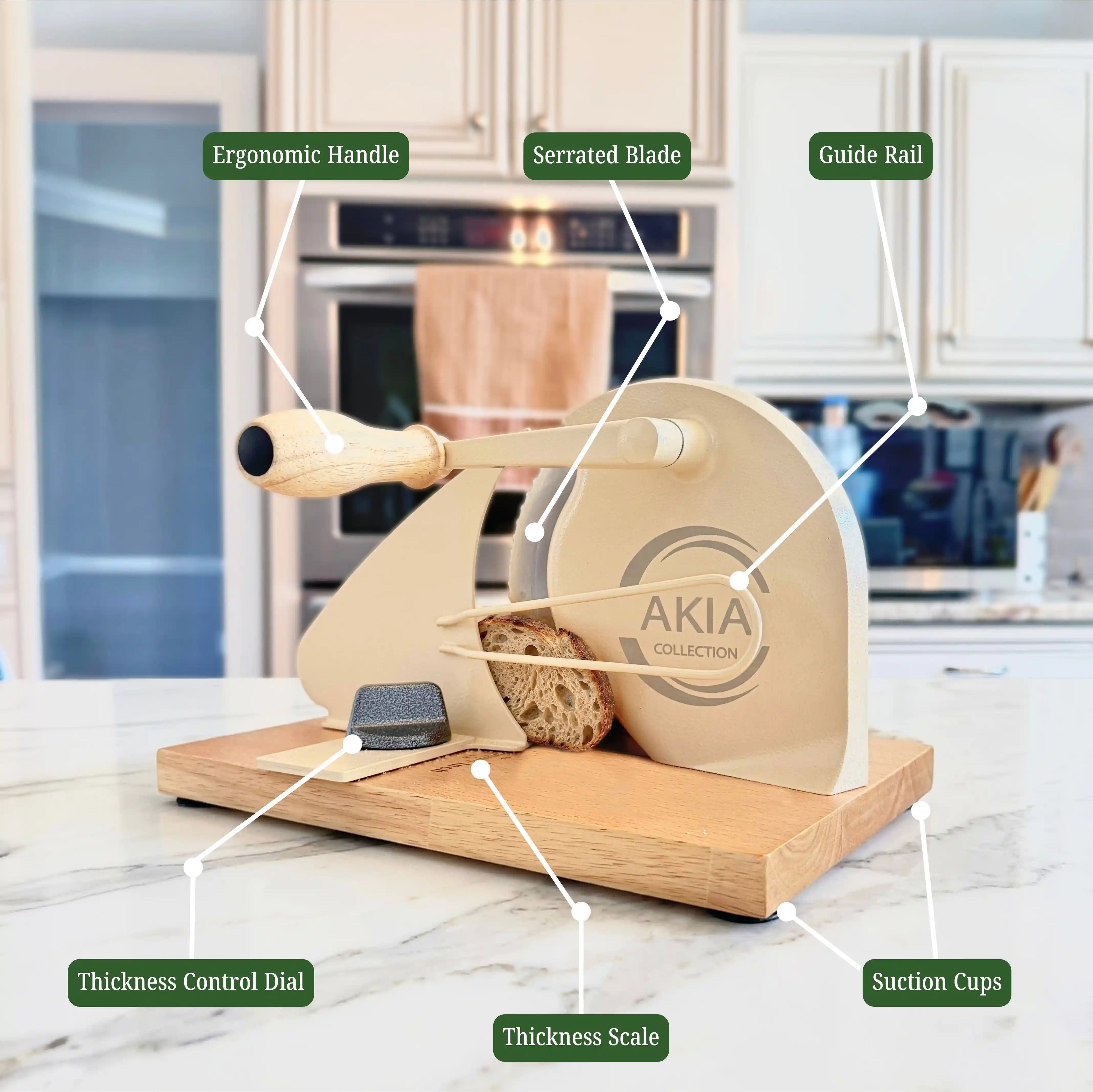 Manual Bread Slicer: Adjustable Thickness for Homemade Bread